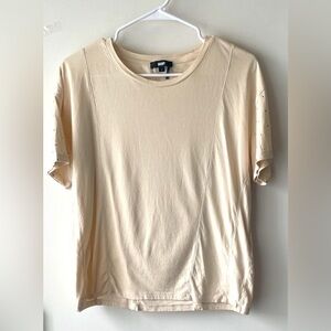 DKNY Beige Short Sleeve Top